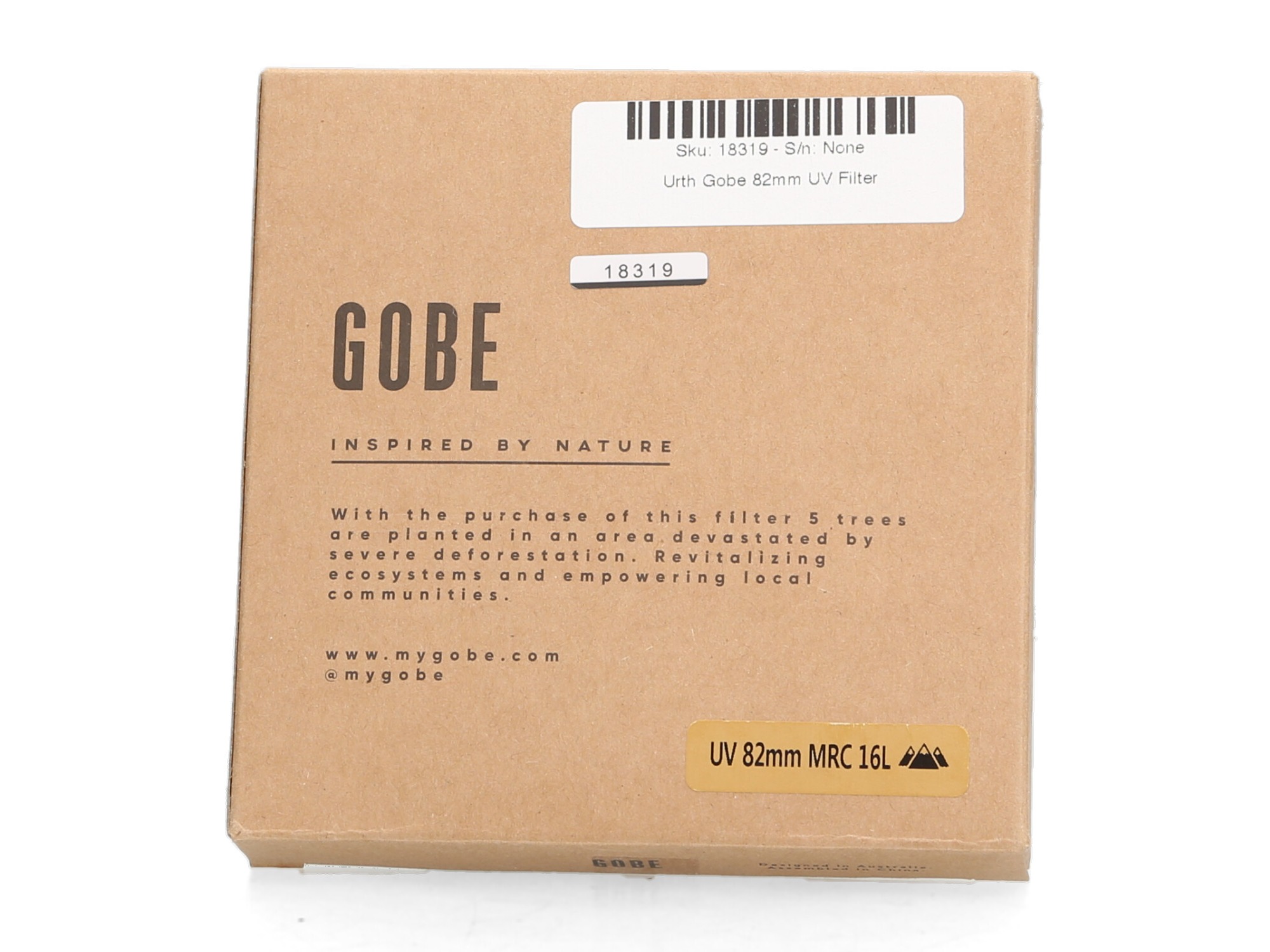 Urth Gobe 82mm UV Filter - Zeer goed